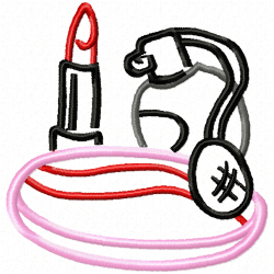 Makeup Embroidery Design 4